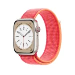 Apple-Watch-Series-8-RED-Starlight-Aluminum-Case-with-Sport-Loop