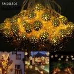 Golden LED Metal Ball Fairy Lights