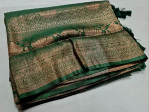 Green Kanjivaram Saree (Original Indian)