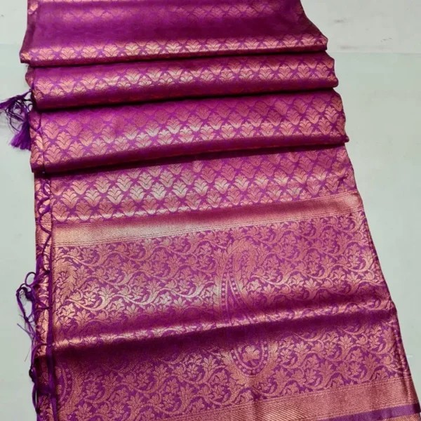 Original Kanjivaram Saree Purple color