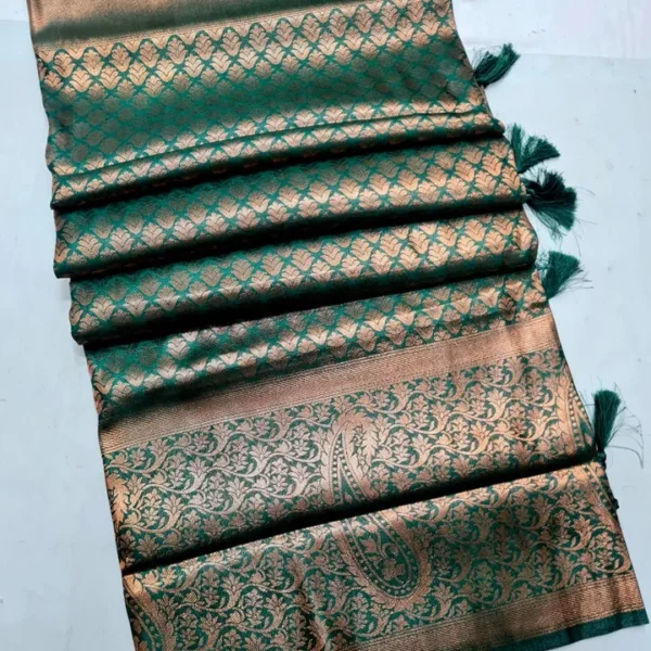Green Kanjivaram Saree (Original Indian)