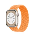 Apple-Watch-Series-8-Starlight-Aluminum-Case-with-Braided-Solo-Loop-Orange