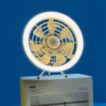 Rechargeable Fan with LED Light JISULIFE FA17 White color