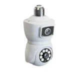 V380 E9 Dual Lens Bulb PTZ IP Camera-White color