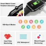 Awei H21 Smartwatch Full Screen Bluetooth Calling Health Monitoring Waterproof Android Smartwatch