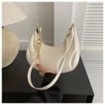 New Ladies Crescent Armpit Bag-N264 (P-486) - (White)