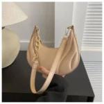 New Ladies Crescent Armpit Bag-N264 (P-486) - (Khaki)