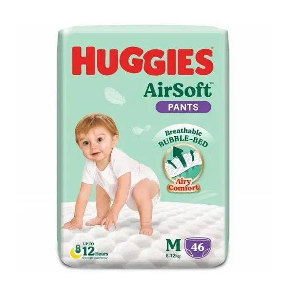 Huggies Airsoft Pants Baby Diaper (6-12kg) - M46