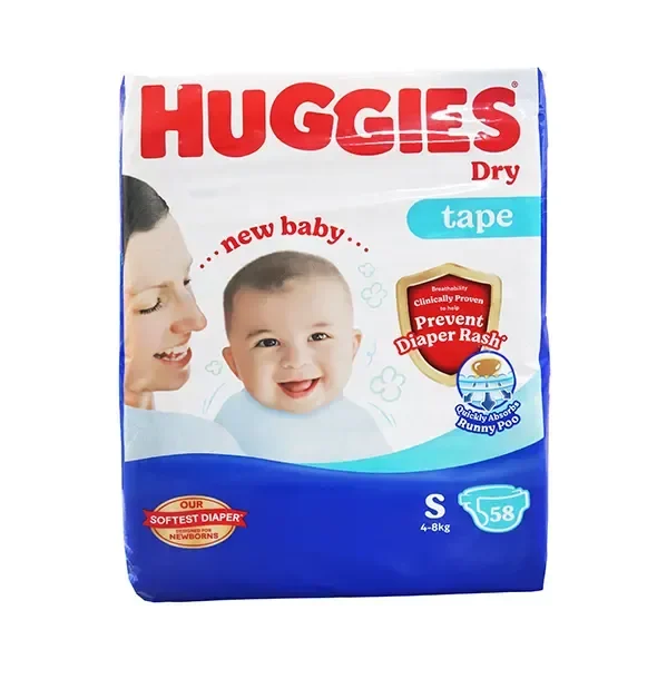 Huggies Dry Tape Baby Diaper (4-8 Kg) - S58