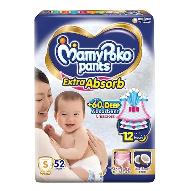 MamyPoko Baby Pants Extra Absorb (4-8Kg) - S52