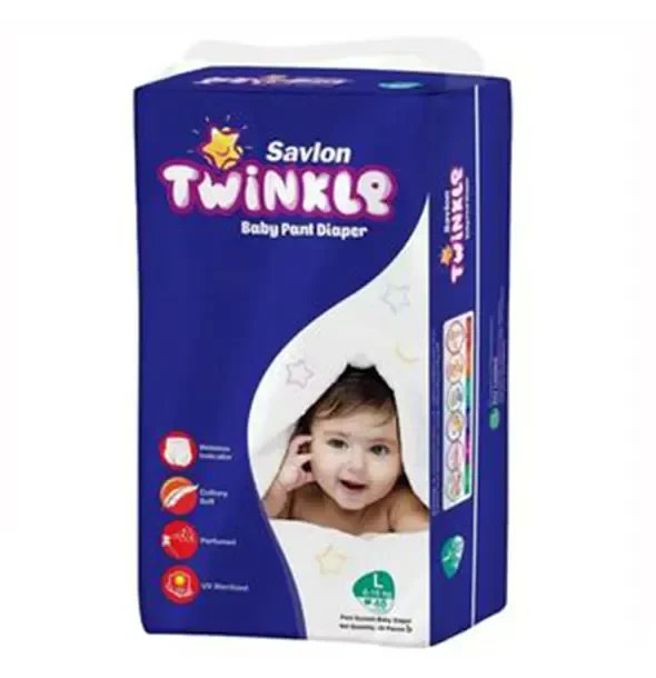 Savlon Twinkle Baby Pants Diaper (8-15Kg) - L 48pcs