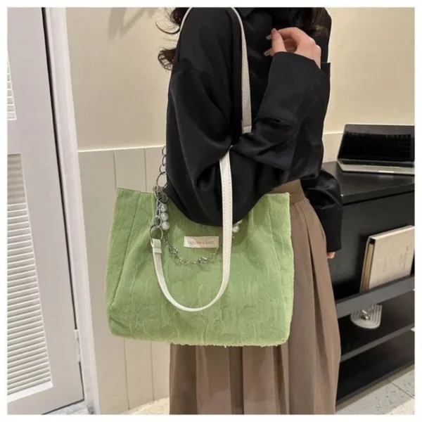 Fashionable Large Capacity Tote Bag for Women- RM23 (P-500) (Mint)