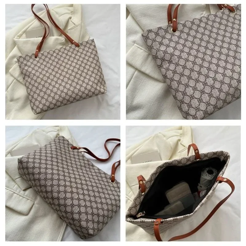 GEOMETRIC PATTERN SHOULDER TOTE BAG DOUBLE HANDLE- RM40 (P-506)