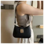 Minimalist Fashionable Armpit Bag- RM41 (P-507) (Black)