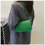 Minimalist Dual Print Shoulder Bag- N282 (P-514) (Green)