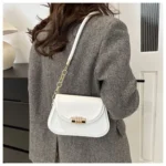 Niche Candy-Colored Trend Commuter Cross body Bag- N278 (P-511) (White)