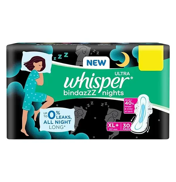 Whisper Ultra Bindazzz Nights Xl Plus (317mm) - 30Pads