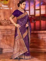 Tanabana katan Seree new Design -Purple color