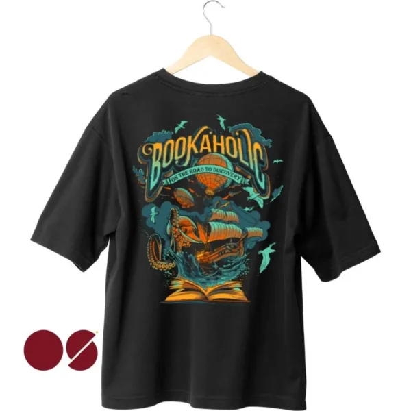 Bookaholic Drop Shoulder Unisex T-Shirt (P-563)