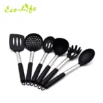 Food Grade 15 Pieces Spoons Handle Silicone Kitchen Utensils Items Kitchen Cooking Accessories Tool Set