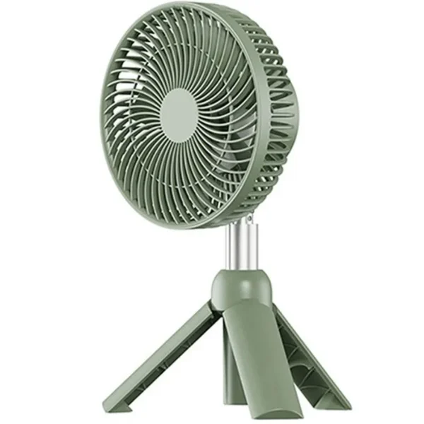 AZEADA PD-F27 Rechargeable Fan with Tripod Stand- Green Color