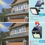 Solar Wall Lights Outdoor with Motion Sensor, 56 LEDs Ultra Bright