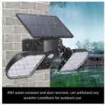 Solar Wall Lights Outdoor with Motion Sensor, 56 LEDs Ultra Bright